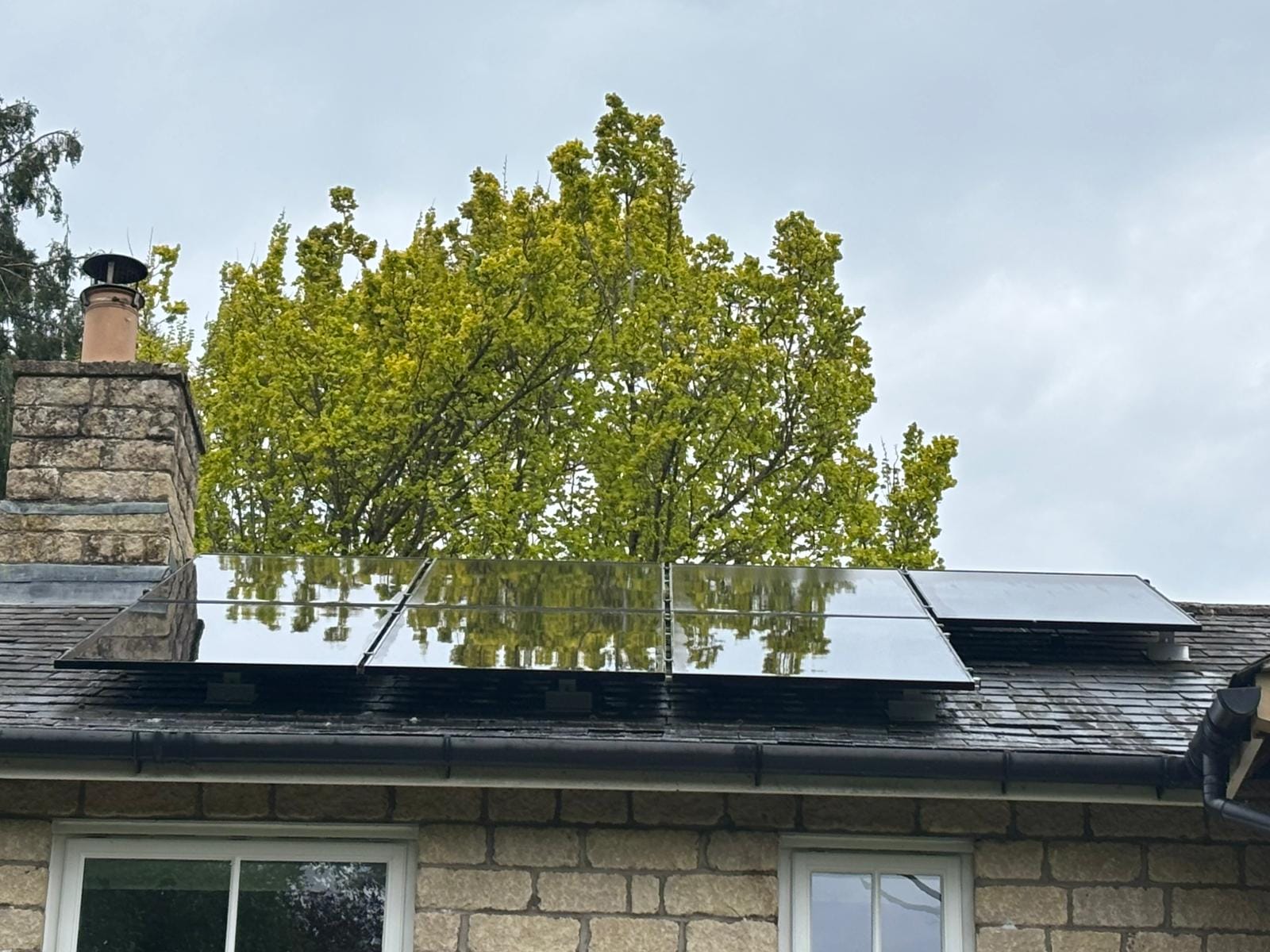 Close up of Solar Panel Cleaning